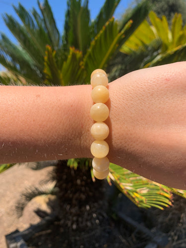 Orange Calcite Bracelet 12 mm