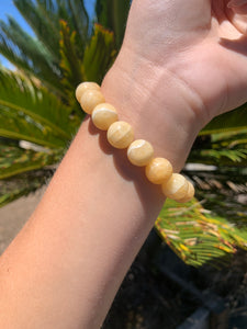 Orange Calcite Bracelet 12 mm