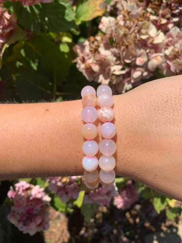 Cherry Flower Agate Bracelet 10 mm- Intuitively Selected