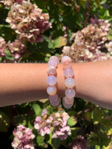 Cherry Flower Agate Bracelet 10 mm- Intuitively Selected