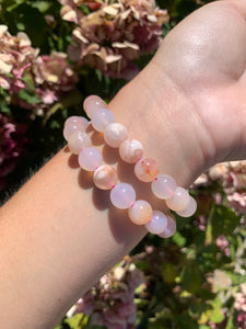 Cherry Flower Agate Bracelet 10 mm- Intuitively Selected