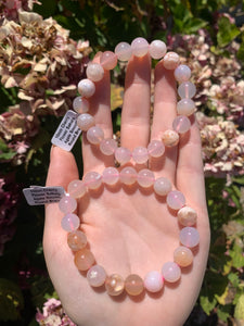 Cherry Flower Agate Bracelet 10 mm- Intuitively Selected