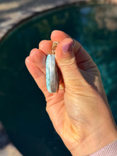 Load image into Gallery viewer, Larimar Teardrop Swirl Sterling Silver Pendant