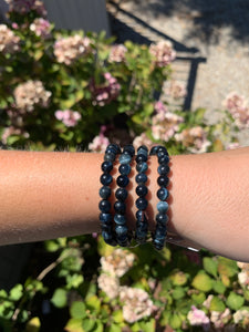 Blue Tiger Eye Bracelet 6mm- Intuitively Selected