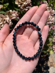 Blue Tiger Eye Bracelet 6mm- Intuitively Selected