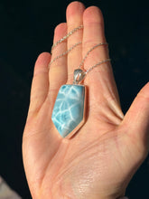 Load image into Gallery viewer, Larimar Large Sterling Silver Pendant 162ar