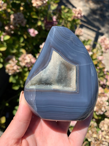 Agate Flame w Green Druzy