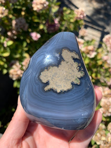 Agate Flame w Green Druzy