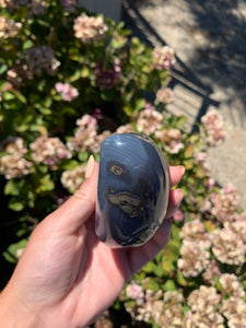 Agate Flame w Green Druzy