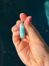 Load image into Gallery viewer, Larimar Rounded Teardrop Sterling Silver Pendant