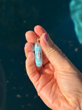 Load image into Gallery viewer, Larimar Rounded Teardrop Sterling Silver Pendant