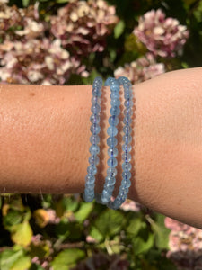 Aquamarine Bracelet 4mm- Intuitively Selected