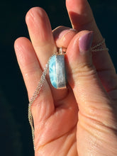 Load image into Gallery viewer, Larimar Rectangle Sterling Silver Pendant 72pn
