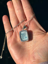 Load image into Gallery viewer, Larimar Rectangle Sterling Silver Pendant 72pn