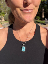 Load image into Gallery viewer, Larimar Rectangle Sterling Silver Pendant 72pn