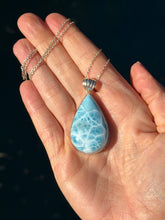 Load image into Gallery viewer, Larimar Teardrop Sterling Silver 108aa