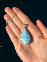 Load image into Gallery viewer, Larimar Teardrop Sterling Silver 108aa