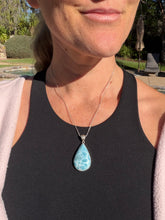Load image into Gallery viewer, Larimar Teardrop Sterling Silver 108aa