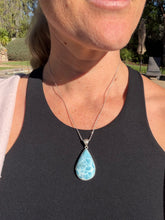 Load image into Gallery viewer, Larimar Teardrop Sterling Silver 108aa