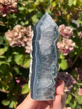 Load image into Gallery viewer, Green Amethyst Sugar Druzy Tower