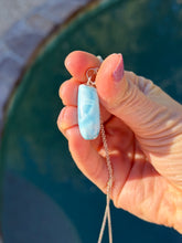 Load image into Gallery viewer, Larimar Rounded Sterling Silver Pendant 60ln