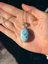 Load image into Gallery viewer, Larimar Oval Sterling Silver Pendant