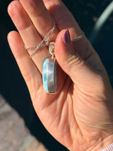 Load image into Gallery viewer, Larimar Oval Sterling Silver Pendant