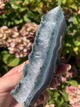 Load image into Gallery viewer, Green Amethyst Sugar Druzy Tower