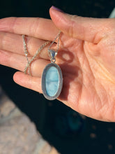 Load image into Gallery viewer, Larimar Oval Sterling Silver Pendant