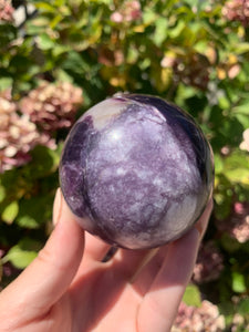 Gem Lepidolite Sphere