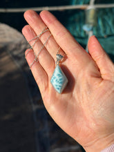 Load image into Gallery viewer, Larimar Diamond Sterling Silver Pendant 46to