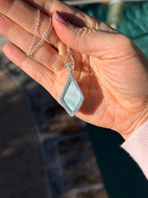 Load image into Gallery viewer, Larimar Diamond Sterling Silver Pendant 46to