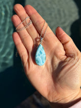 Load image into Gallery viewer, Larimar Rounded Teardrop Pendant 60gi