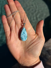 Load image into Gallery viewer, Larimar Rounded Teardrop Pendant 60gi