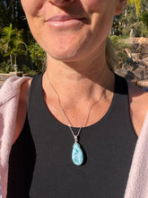 Load image into Gallery viewer, Larimar Rounded Teardrop Pendant 60gi