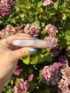 Flower Agate Moon with Stand