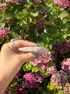 Flower Agate Moon with Stand