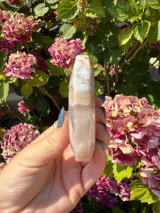 Flower Agate Moon with Stand