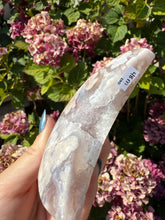 Load image into Gallery viewer, Flower Agate Moon with Stand