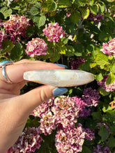 Load image into Gallery viewer, Flower Agate Moon with Stand