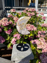 Load image into Gallery viewer, Flower Agate Moon with Stand