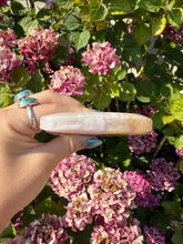 Load image into Gallery viewer, Flower Agate Moon with Stand