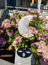 Load image into Gallery viewer, Flower Agate Moon with Stand