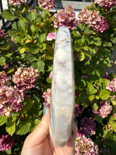 Load image into Gallery viewer, Flower Agate Moon with Stand