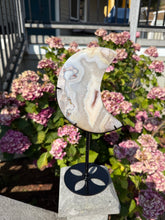 Load image into Gallery viewer, Flower Agate Moon with Stand