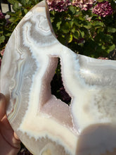 Load image into Gallery viewer, Flower Agate Moon with Stand
