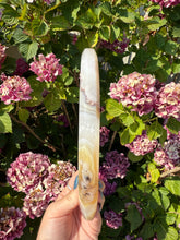 Load image into Gallery viewer, Flower Agate Moon with Stand