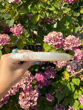 Load image into Gallery viewer, Flower Agate Moon with Stand