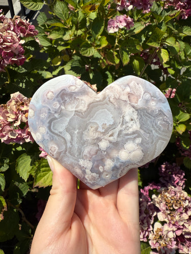 Flower Agate Heart