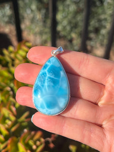 Larimar Large Teardrop Pendant